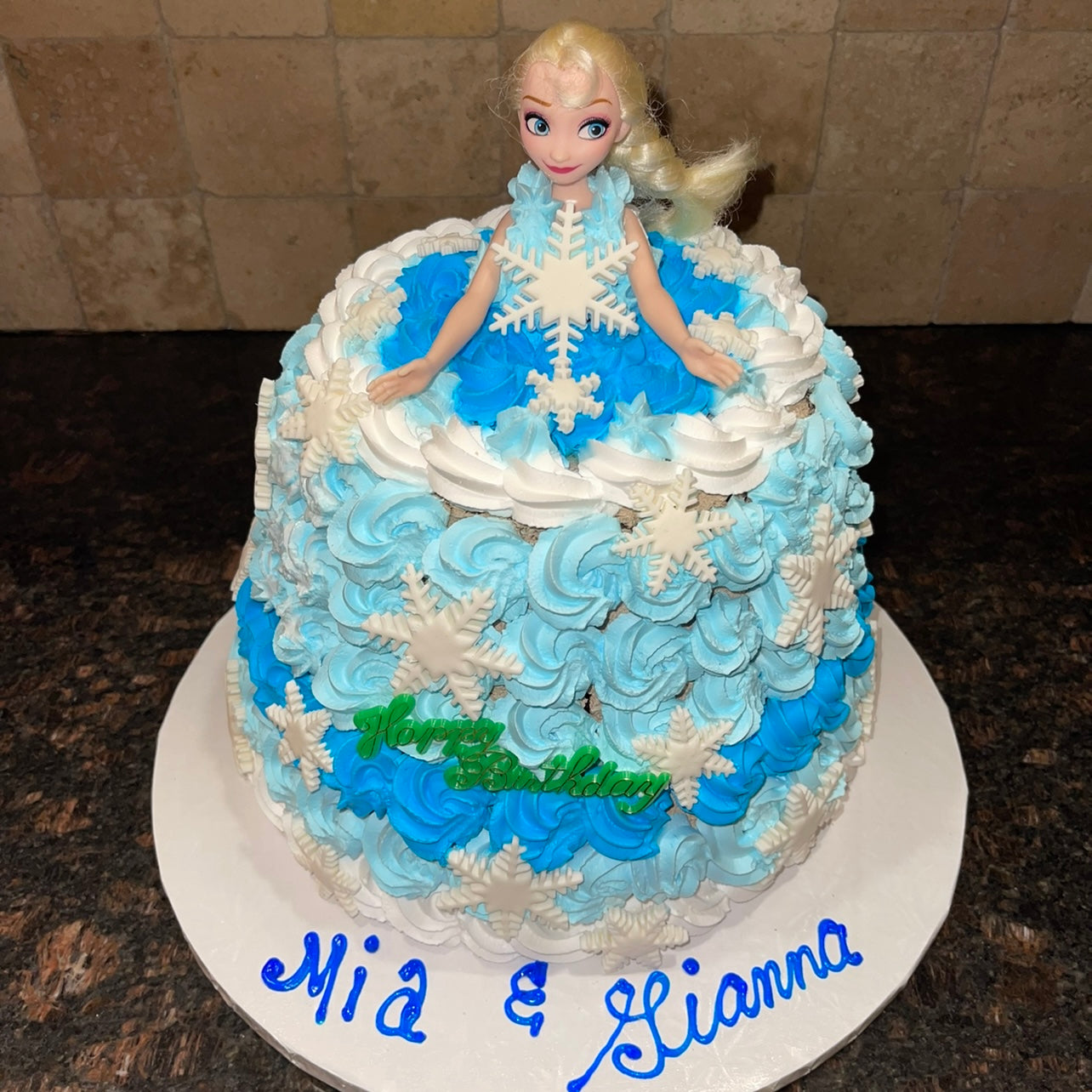 Elsa Frozen Barbie Birthday Cake