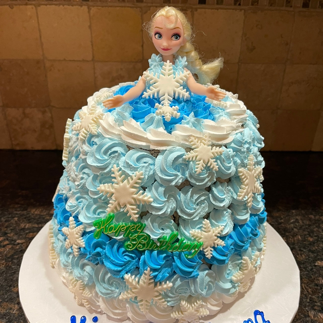 Elsa Frozen Barbie Birthday Cake