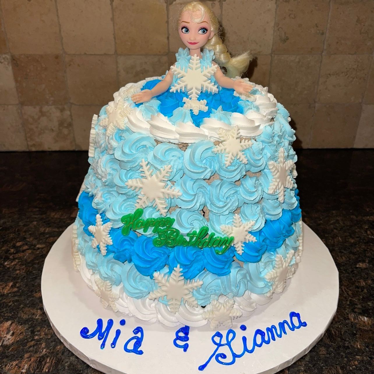 Elsa Frozen Barbie Birthday Cake