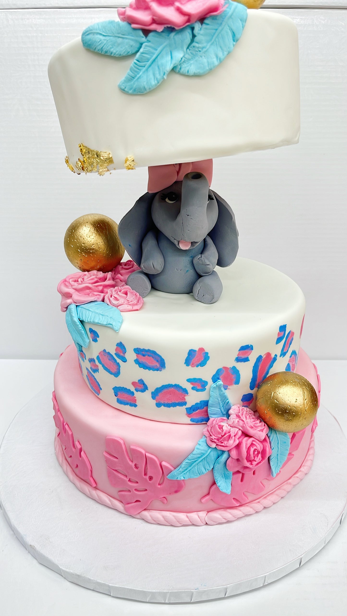 Elephant Fondant Birthday Cake