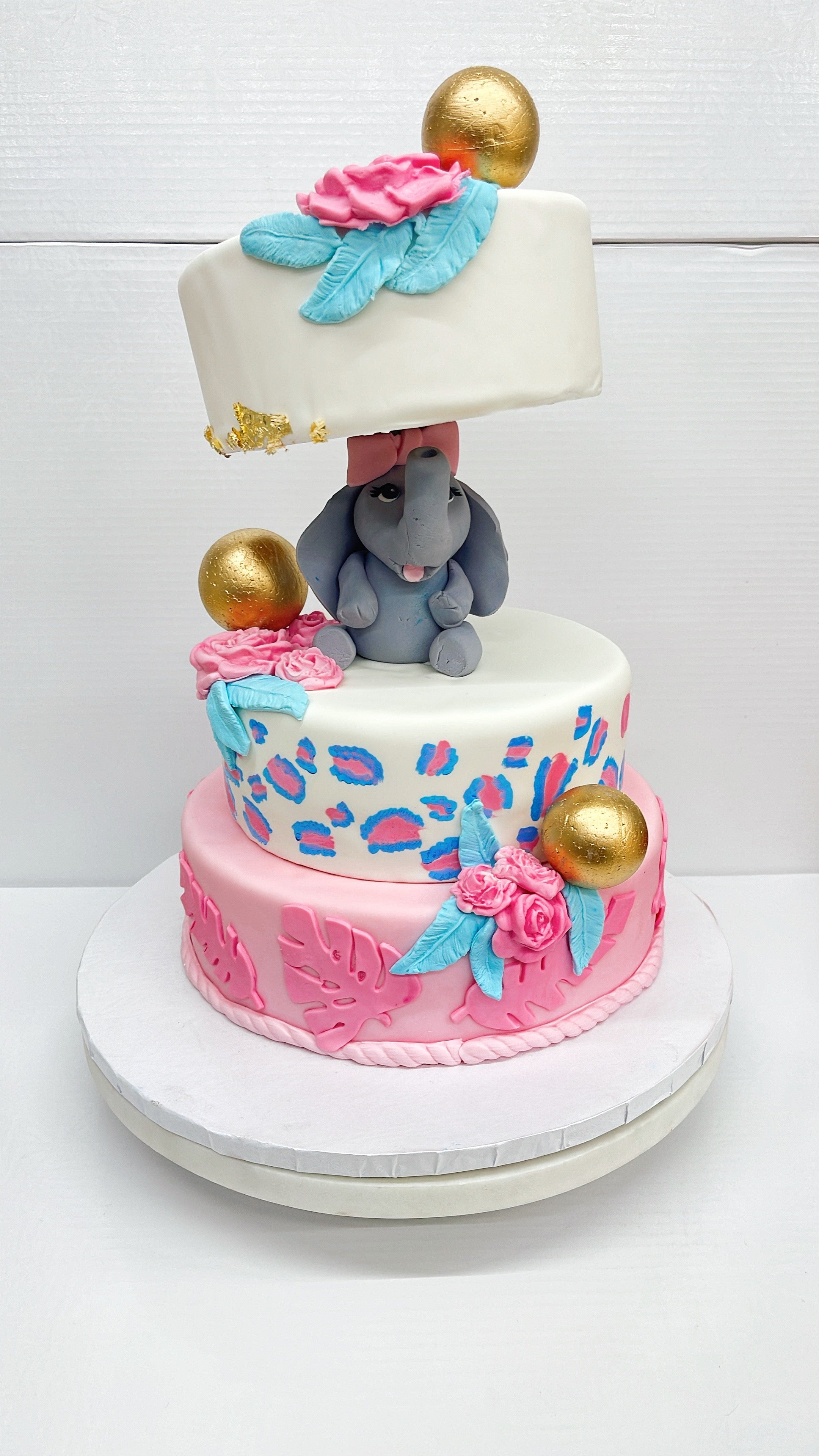 Elephant Fondant Birthday Cake