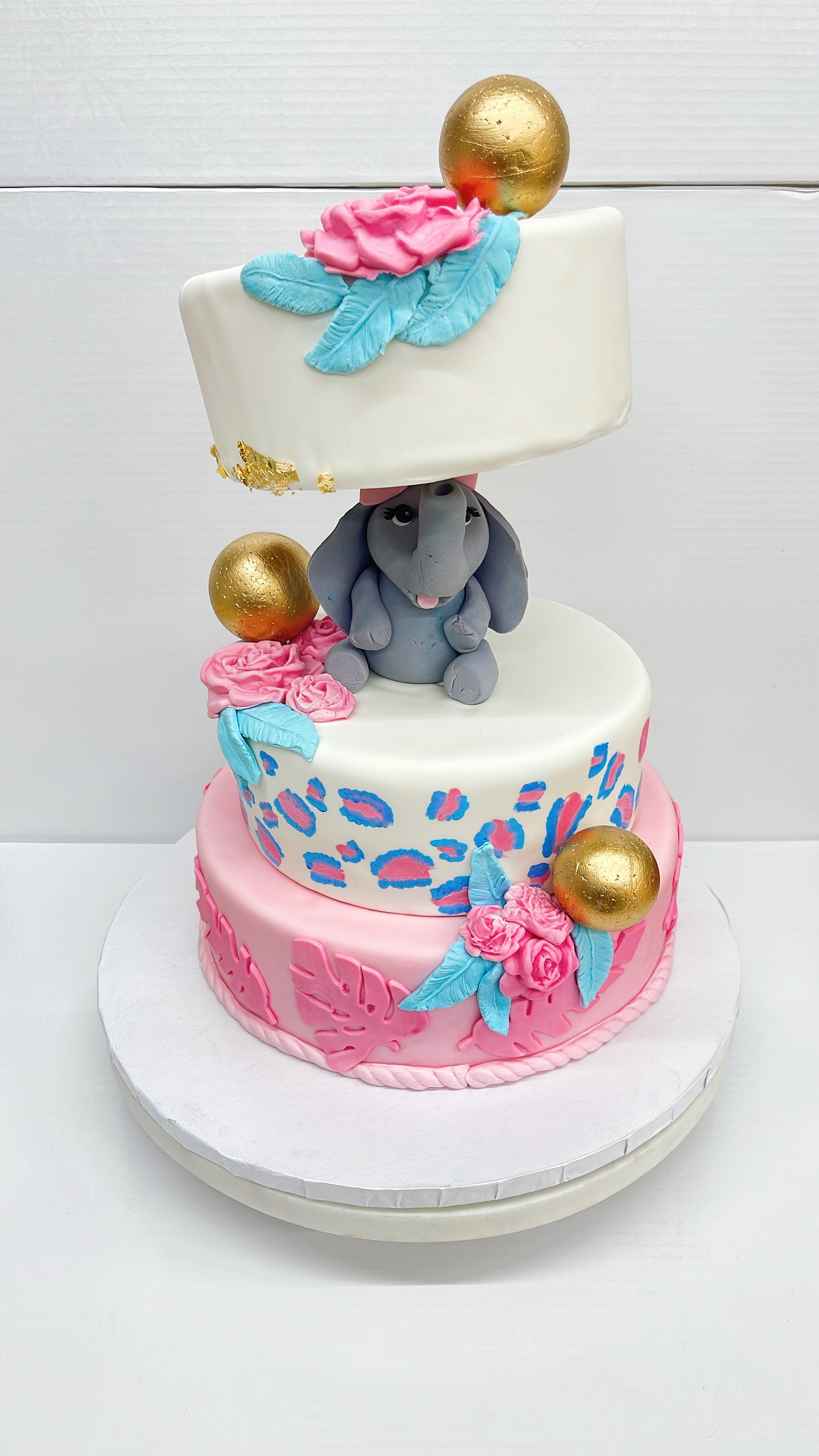 Elephant Fondant Birthday Cake